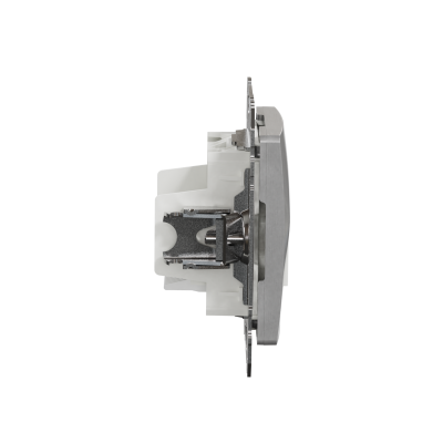 Sedna Design & Elements Gniazdo telefoniczne podwójne RJ11 srebrne aluminium SDD113492 SCHNEIDER (SDD113492)